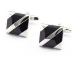 Best selling fashion wholesale metal silver plated square cuff link