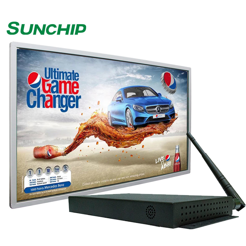 Black Metal Media Player Box 4K 60FPS EDP LVDS HD Ethernet Android Linux Operating System