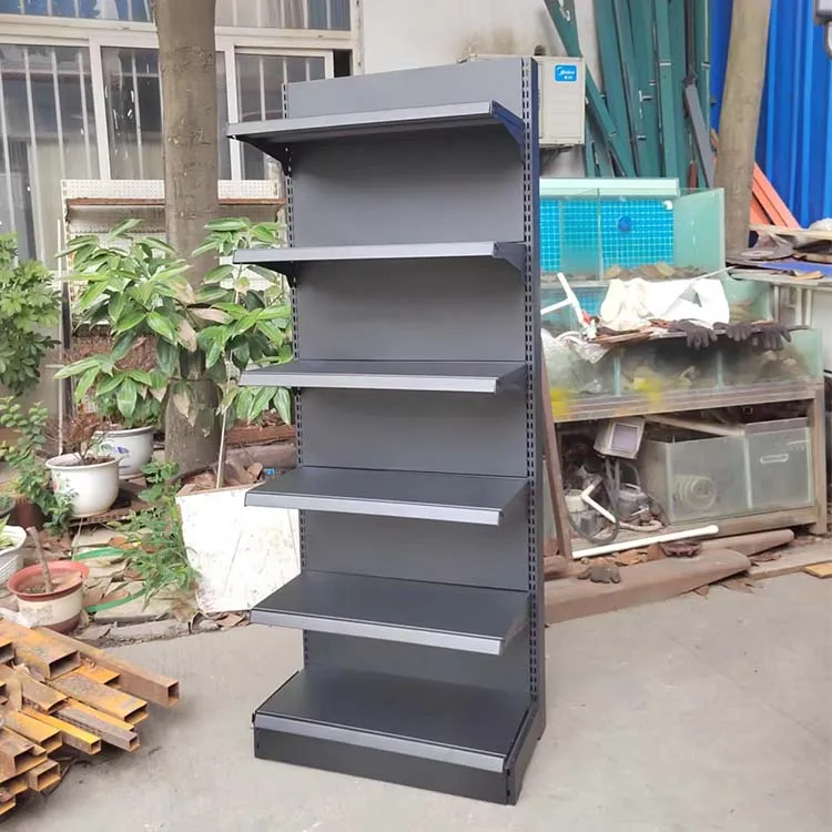 Store Retail Display Racks Supermarket Equipment Supermarket Shelves Frosted Gray