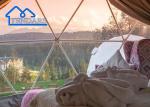 White Green Glamping Hotel Tent , Geodesic Dome Tents Waterproof Eco Tent Price