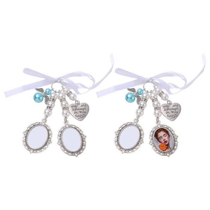 Blank Metal Lace Brooch Pendant for Sublimation Printing Graduation Season Pin Badge Gift