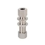 Stainless Steel Single Ferrule Hydraulic Compression Bulkhead Union / DIN2353,