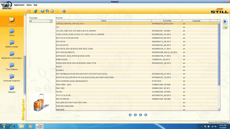 OEM Forklift Diagnostic Tool Still STEDS CANBOX 2 Scanner with Software and Multi-Language Support