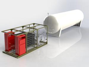 Quality Mobile Skid Mounted LNG Plant Station Preassembled LNG Refueling System wholesale