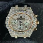 Colourless Diamond Mens Watches Hip Hop VVS Moissanite Luxury Diamond Watches