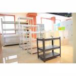 Multi Level Angle Metal Storage Rack Light Duty Boltless Iron Rack