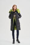 FODARLLOY Women's Winter Down Coats Jacket Yellow Women's Zipper Slim Hooded