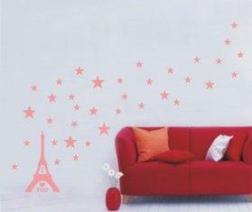 Novelty Artificial Carving Contemporary Removable Wall Flower Stickers G036