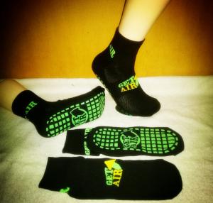 Quality Black Color Anti Skid Grip Socks Get Air Trampoline Park Socks Non Slip Socks For Trampoline wholesale