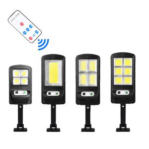 Quality 100w 200w 300W Modern LED Garden Outdoor Solar Wall Light With Motion Sensor Remote Control wholesale
