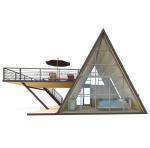 Galvanized Steel Square Tubes Deluxe Small Wooden House Triangle Modular