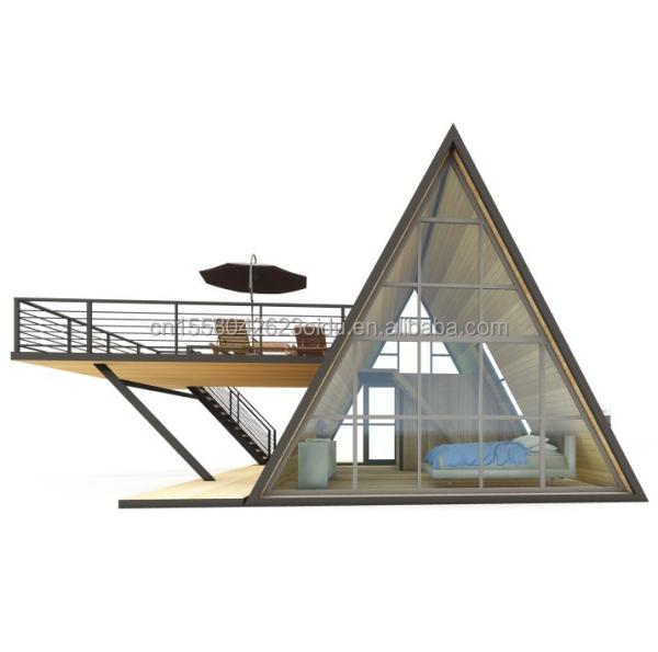 Galvanized Steel Square Tubes Deluxe Small Wooden House Triangle Modular