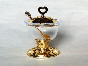 Quality Arabia Exquisite Imitation metal base Goblet Sugar bowl wholesale
