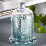 Bell Shaped Scented Candle Holder Christmas Silver Glass Dome Jars
