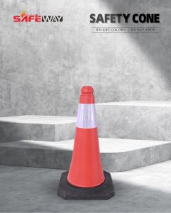 Quality 70cm Warning Directional Cone For Traffic Safety With Yes/No Base EVA/PVC/EPDM wholesale