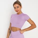 Seamless sexy dry sports blazer short-sleeved women's sports training running
