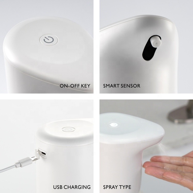 Office Auto Spray Soap Dispenser USB Charging Rohs Touchless