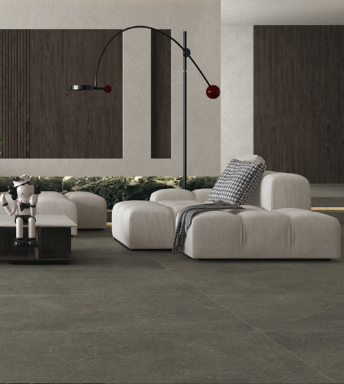 Full Body 750*1500mm Cement Look Porcelain Tile Project Commercial Residential