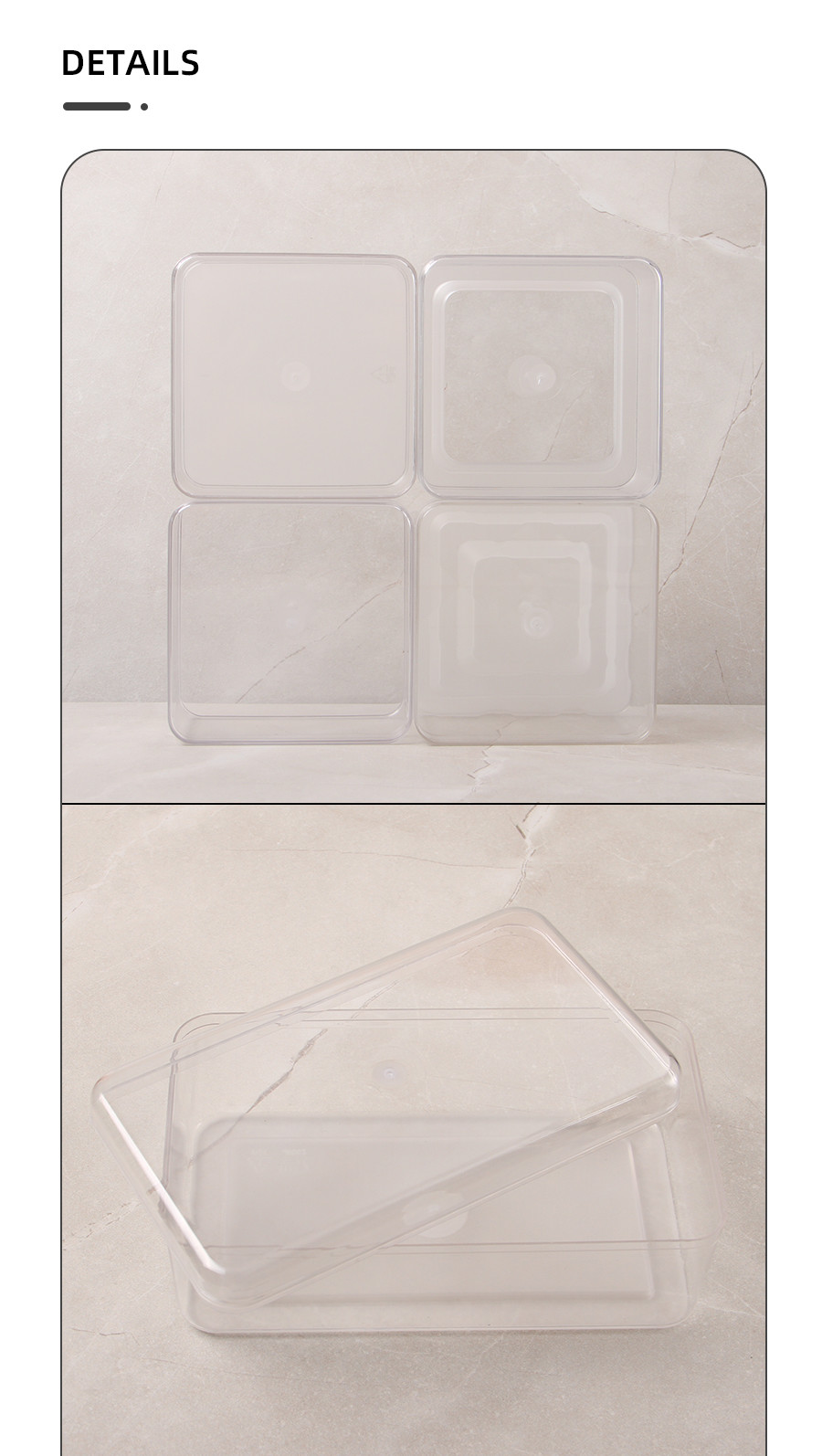 Dessert Cake Customize Packing Boxes Transparent PET Square Food Packaging Boxes