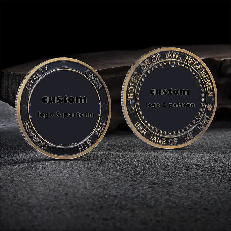 Custom Your Own Logo Enamel Coins Collections 2d 3D Double Side Brass Silver Challenge Gold Coin