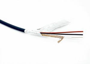 Quality Camera Video Siamese Coax Cable RG174P 2+1 0.4CU AL Foil Winding wholesale