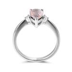 Sterling Silver Green Spinel Ring Fashionable Pear Shape Solitaire Wedding
