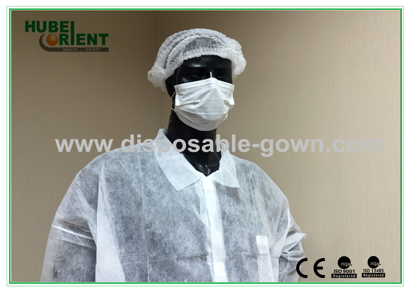 Medical Non-Woven Disposable Lab Coats/Lab Coat For Workers With White Or Blue Color
