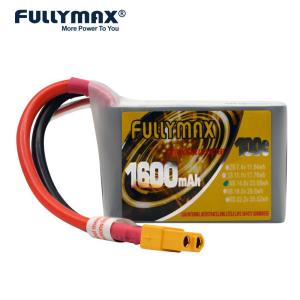 Quality Fullymax 4s 1600mah 30c 14.8v 100c Airplane Rc Lithium Polymer Quadcopter Battery wholesale