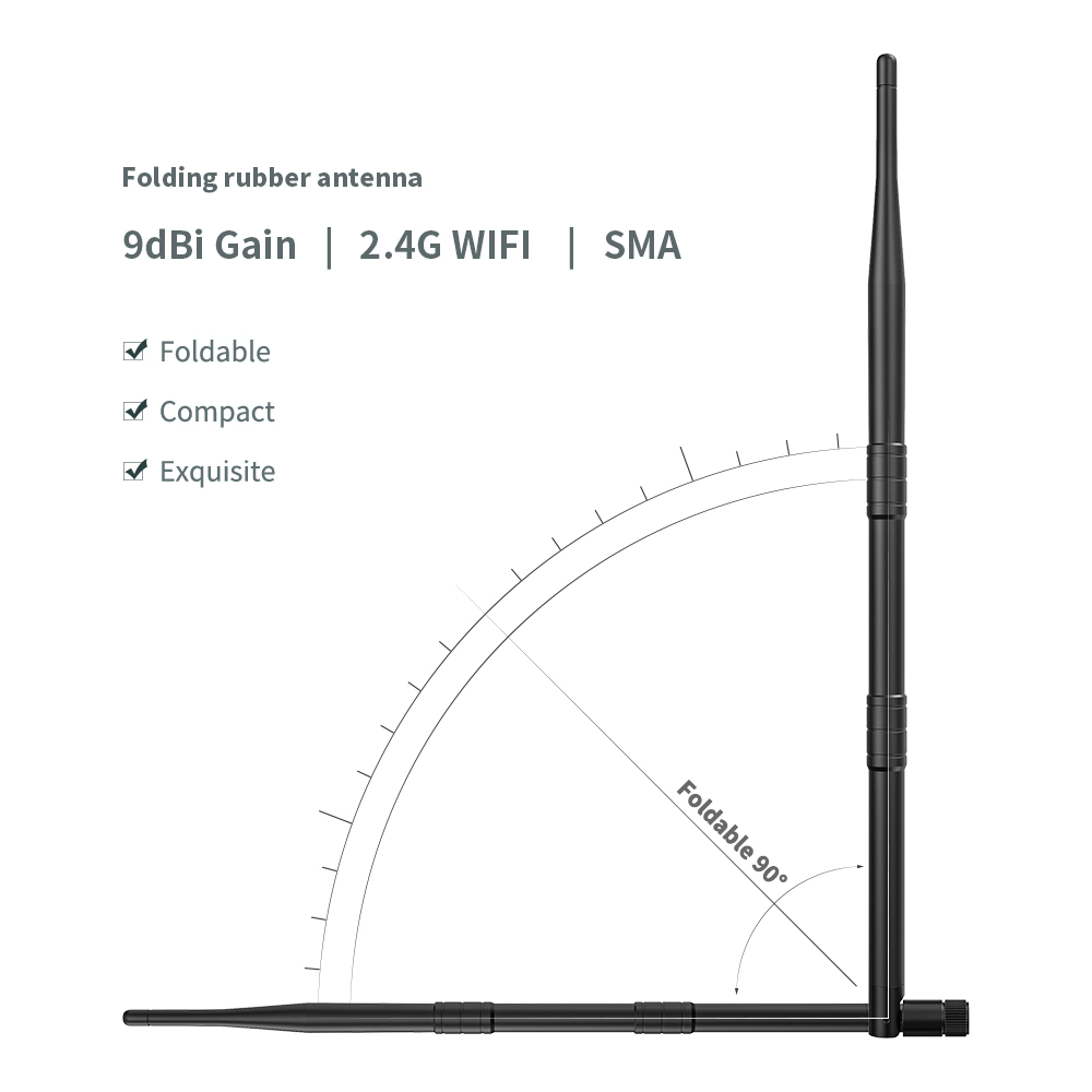 Long Range Wireless Outdoor Receiver with SMA 9dB Rubber Router 5.8G2.4g Wifi Antenna