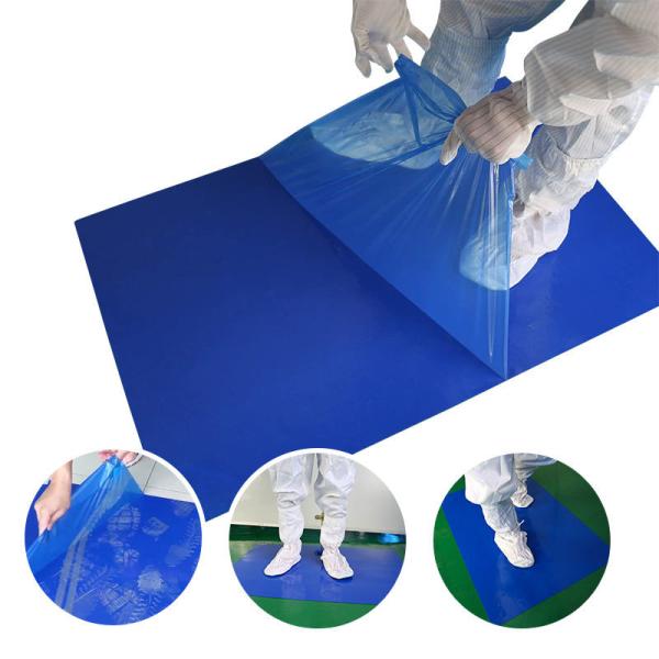 30 Layers Temporary Floor Protection Sheets Blue Industrial LDPE Adhesive