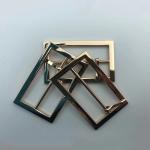 Adjustable 35mm Custom Military Belt Buckles Gold Square Metal Decorative