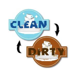 Quality Strong Magnet Kitchen Dirty Dishwasher Clean Sign Double Sided Indicator wholesale