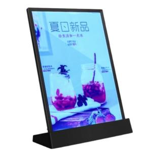 Quality A4 Size LED Menu Stand Countertop Acrylic Holder Display With 7 Colors wholesale