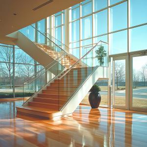 Quality Premium 316 Stainless Steel Handrails with Brushed Finish for Glass Staircases wholesale