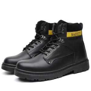 Quality Lightweight Style Martin Boots Yellow Black High Top Work Boots For Men wholesale