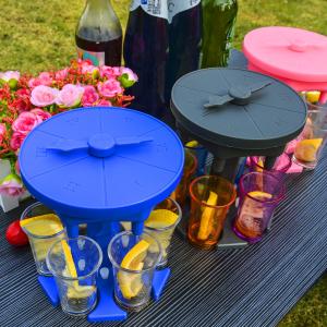 Quality OEM Bar Tool Set Breakfasts Plastic 6 Shot Glass Dispenser wholesale