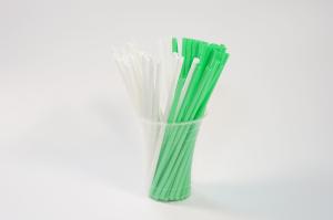 Quality 8x215mm Plastic Straws Biodegradable Flat End Bend wholesale