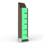 Metal Wire Flooring Display Racks For Customer' Bags 7x9 Inch