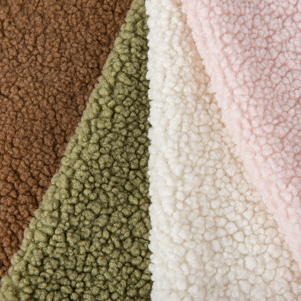 Fashional Plush Fabric 300gsm Sample Free for 100% Recycled Polyester Sherpa Teddy Fabric
