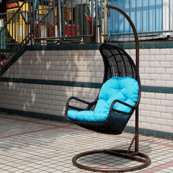 Outdoor Swing Hanging Chair Metal Rattan Mail Packing N for Backyard Swing and