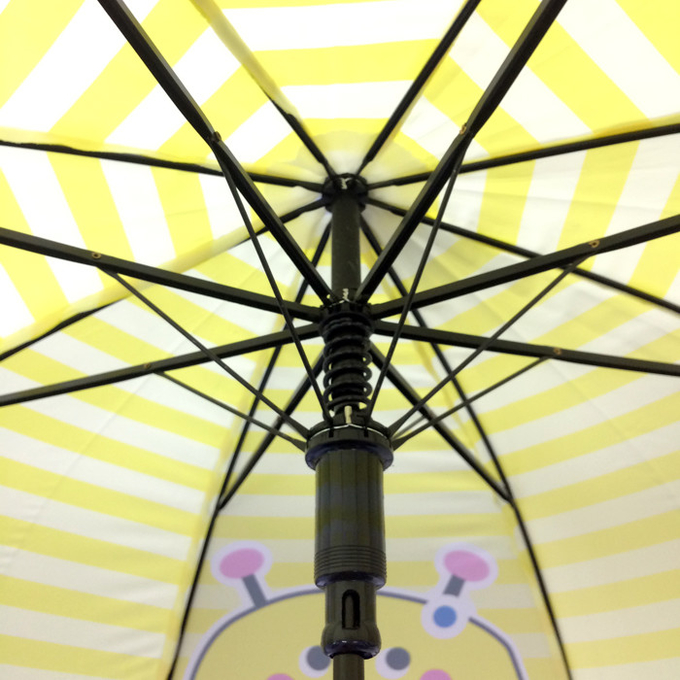 Cute Bees Compact Umbrella For Kids Chome Plated Frame Strawberry Handle Customized Logo