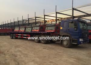 Quality 4 Axles Flat Bed Semi Trailer 40ft Flatbed Semi Trailer With Ramps wholesale