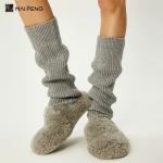 Women Luxury Cashmere Leg Warmers Soft And Thermal Winter Knitted Leg Warmer