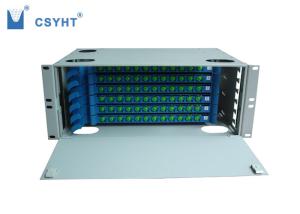 Quality 72 fiber rack mounted ODF with 6pcs fiber optic spice tray inside wholesale
