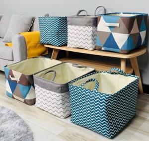 Quality Clothing box canvas cotton linen folding Oxford cloth storage toy storage organizer wholesale