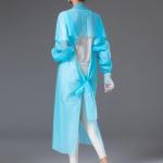 Dustproof Disposable CPE Gown Full Sleeve Aprons 20-65gsm