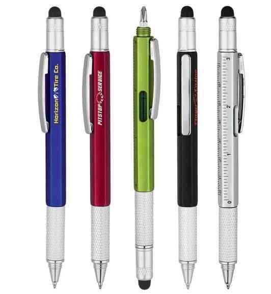 promotional plastic tool pen, ruler tool touch ball pen,functional gift