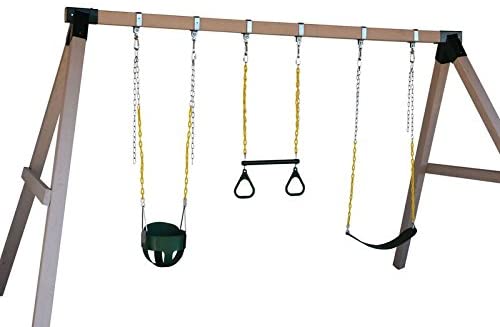Silver Finish Swing Set Bracket with All Mounting Hardware Middle Bracket