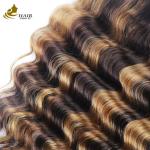 Piano 4/27 Deep Wave Lace Frontal Closure Brazilian Hair Transparent 13X4