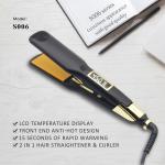 Multi Size LCD Ceramic Flat Iron Hair Straighteners , 1 Inch Hair Straightener